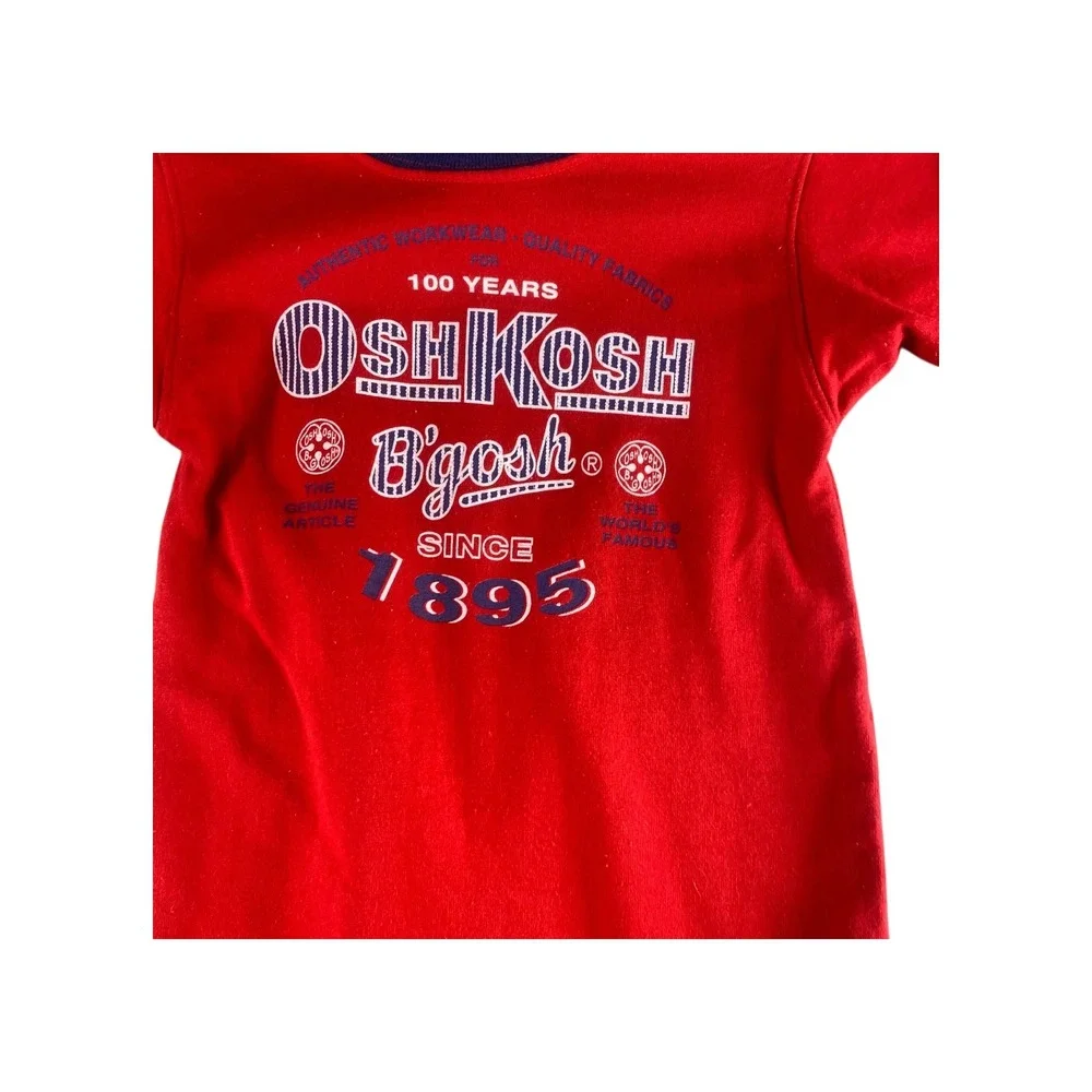 VTG Baby B'gosh Baby Red Long Sleeve Bunting‎ Pajamas 18 Months Snap Front